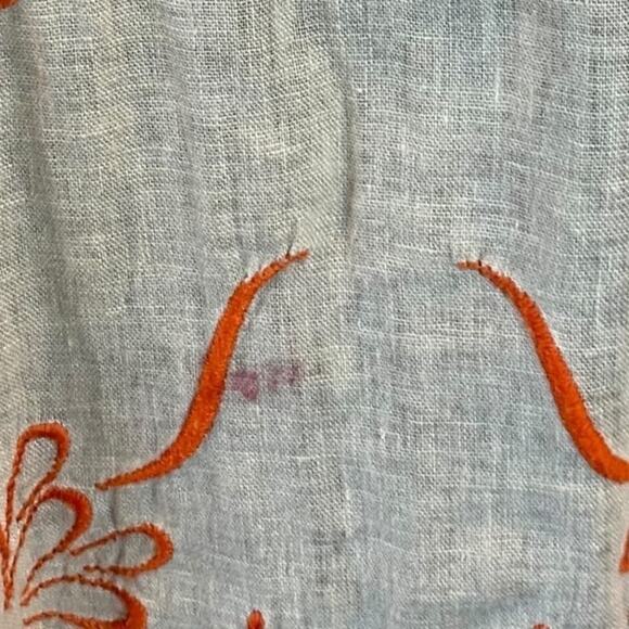 Sfera Embroidered Linen Blend Dress Size 38 (Medium) - Picture 10 of 15